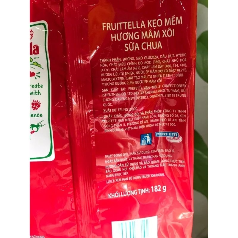 Kẹo Mềm Nhập Khẩu Fruit - tella Hương Mâm Xôi  Sữa Chua