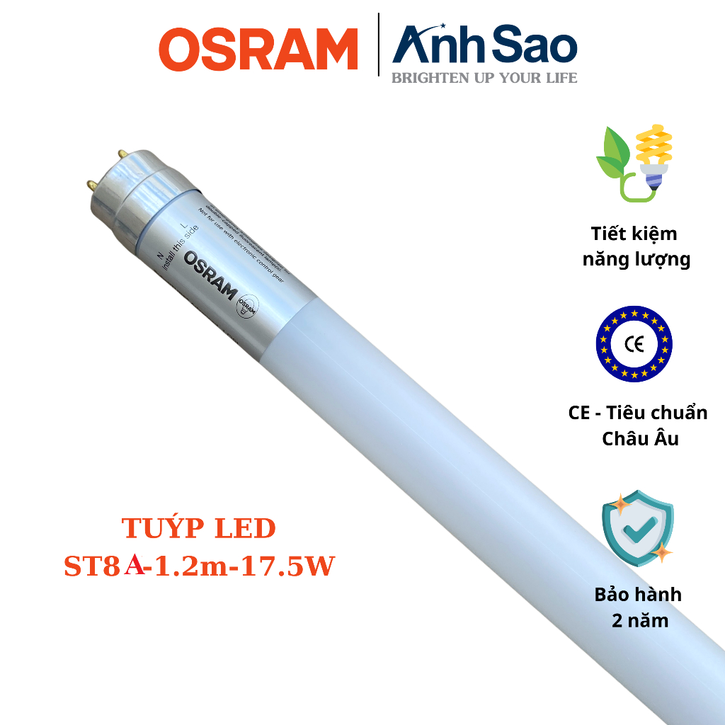 Bóng đèn Tuyp led 1m2 17,5W ST8A OSRAM (lắp máng đi dây 1 đầu)