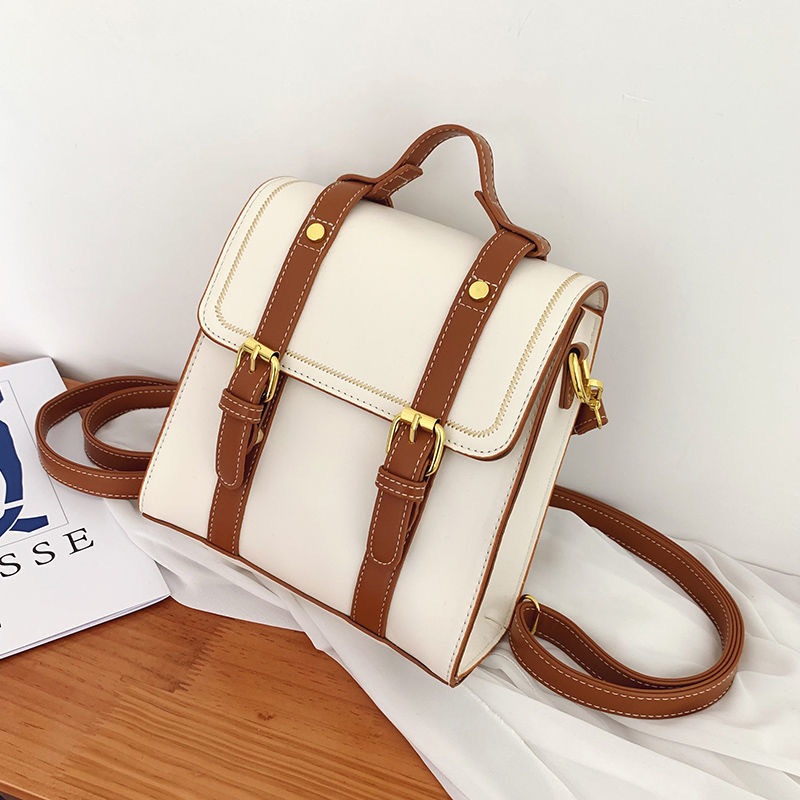 BALO NỮ DÁNG VUÔNG BALO MINI VINTAGE HỌC SINH DA PU ULZZANG