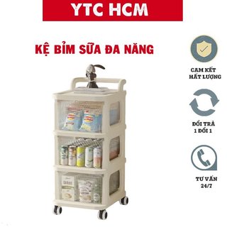 Kệ 3,4,5 tầng YTC đa năng có bánh Xe đẩy spa Giá để đồ bỉm sữa tiện lợi