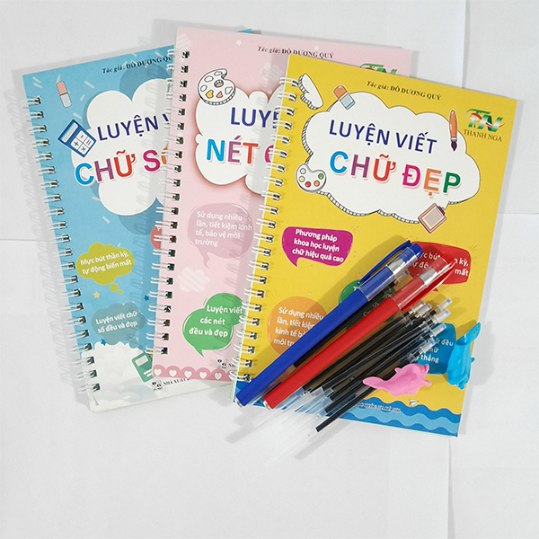 Sách Song Ngữ Anh Việt 3+ và Bộ 3 Cuốn Tập Viết Thần Kỳ Cho Bé - Tặng Kèm Pin