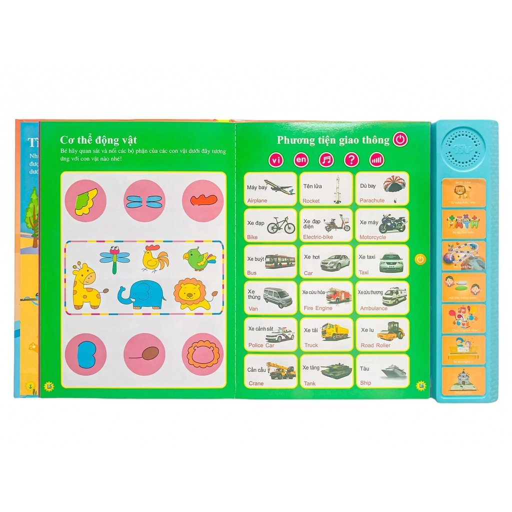 Sách Song Ngữ Anh Việt 3+ và Bộ 3 Cuốn Tập Viết Thần Kỳ Cho Bé - Tặng Kèm Pin