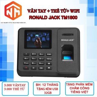 Máy chấm công vân tay Ronald Jack TM1800Wifi| Máy chấm công wifi| Nhật Minh