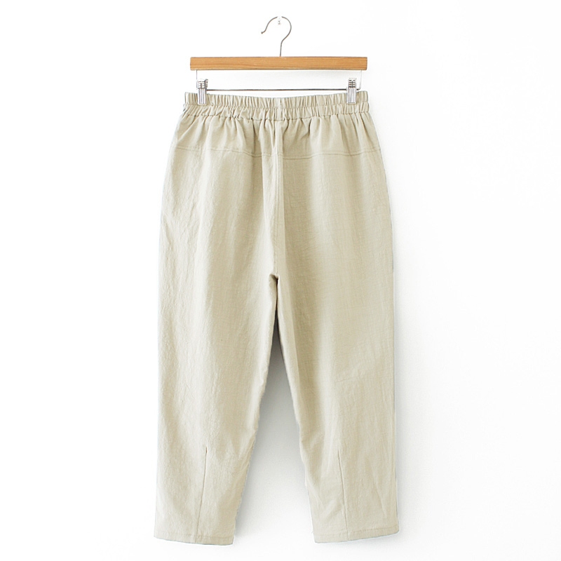 Quần baggy lưng cao cạp chun chất vải đũi mềm mát, thấm hút mồ hôi tốt Bigsize BGD