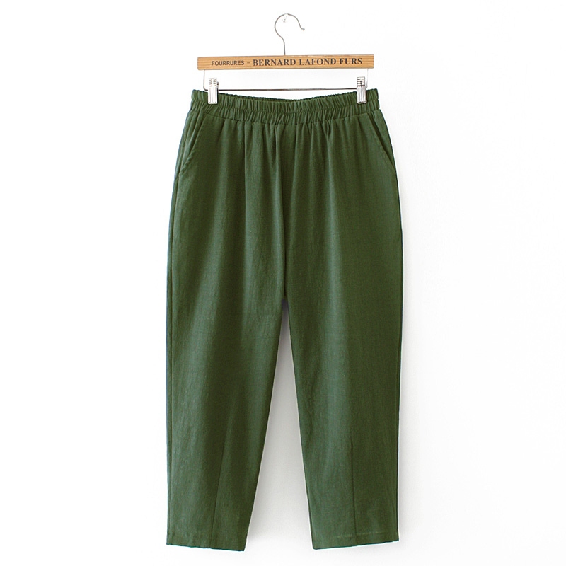 Quần baggy lưng cao cạp chun chất vải đũi mềm mát, thấm hút mồ hôi tốt Bigsize BGD