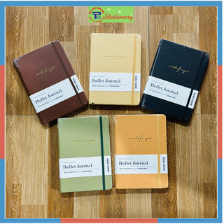 Sổ da cài chun Bullet Journal khổ A5 caro 5mm, chấm dot, kẻ ngang định lượng 100gsm mã số MC 147