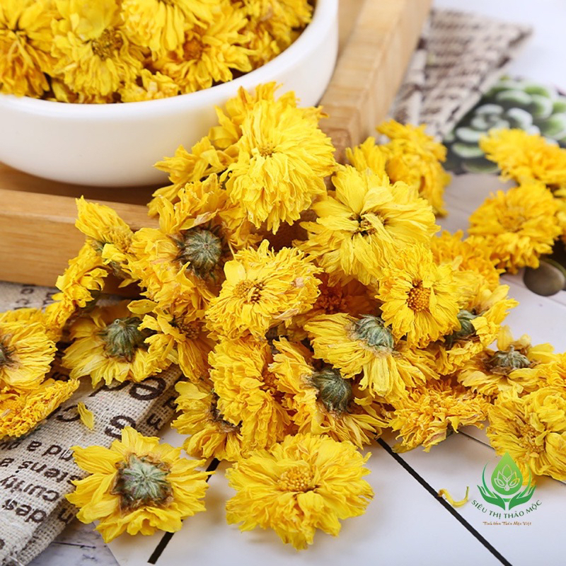 100gr Trà Hoa Cúc Vàng Sấy Khô  Nguyên Bông Tự Nhiên