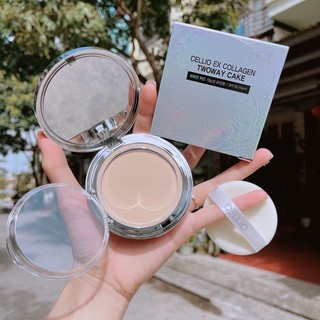 Phấn phủ Cellio Ex Collagen Twoway Cake SPF 30 (tặng kèm lõi) Hàn Quốc