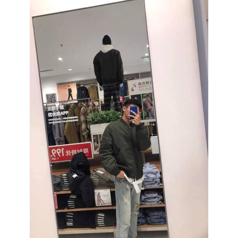 Áo khoác Bomber U-ni-Qlo 3 lớp