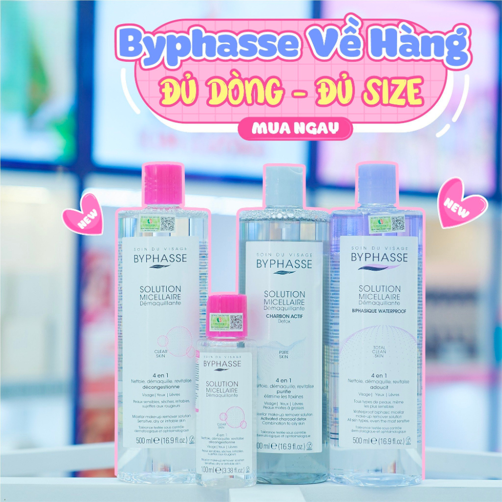 Nước Tẩy Trang Byphasse Solution Micellaire 500ml Làm Sạch Da