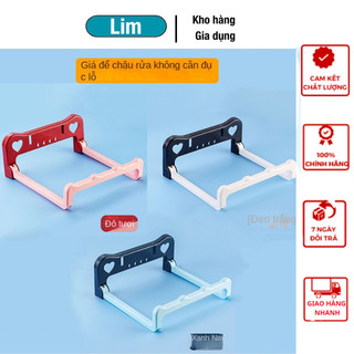 Giá Treo Thau Chậu Nhà Tắm với Móc Đa Năng - Gấp Gọn, Kệ Dán Tường Không Cần Khoan, Chất Liệu Nhựa