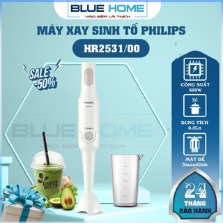 Máy xay cầm tay philips promix hr2531/00, 650w - cốc xay 0.5 lít. hàng chính hãng