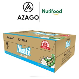 Thùng 36 Hộp Sữa đậu nành Nuti Canxi Hộp 200ml  - Thương Hiệu NUTIFOOD - AZAGO