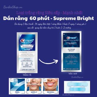[ Lẻ ] Miếng Dán Trắng Răng Crest 3D Whitestrips 1 Hour / Professional Effects [USA]