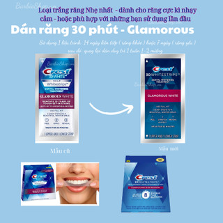 [ Lẻ ] Miếng Dán Trắng Răng Crest 3D Whitestrips 1 Hour / Professional Effects [USA]