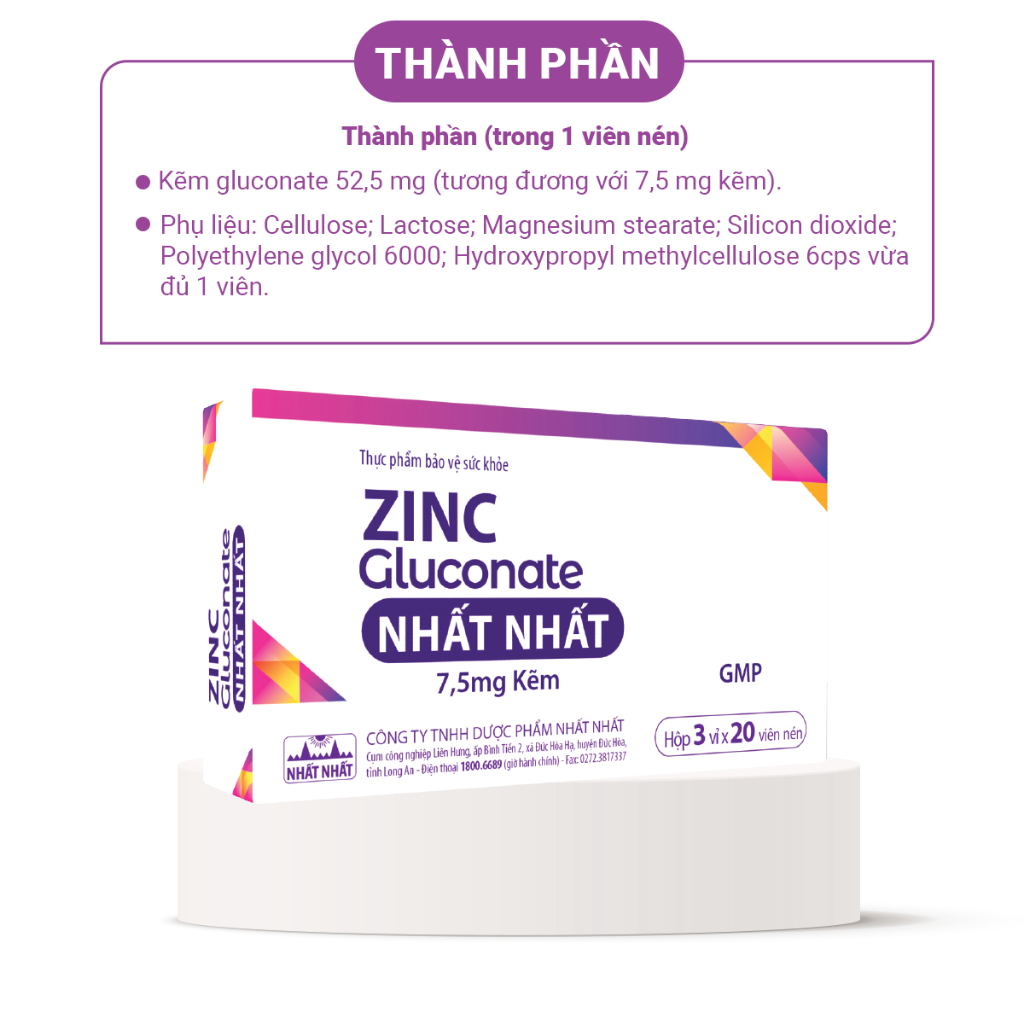 ZINC GLUCONATE NHẤT NHẤT