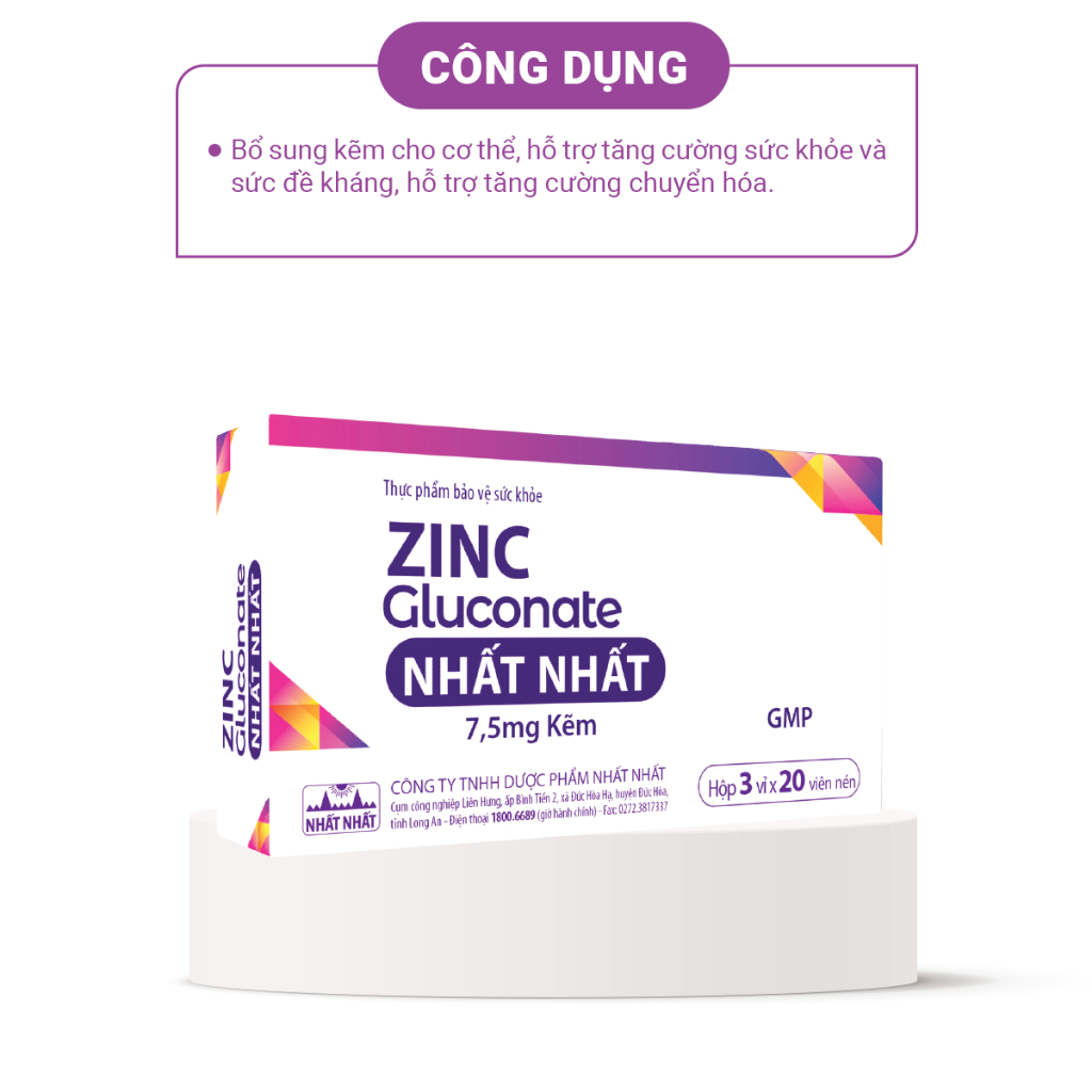 ZINC GLUCONATE NHẤT NHẤT