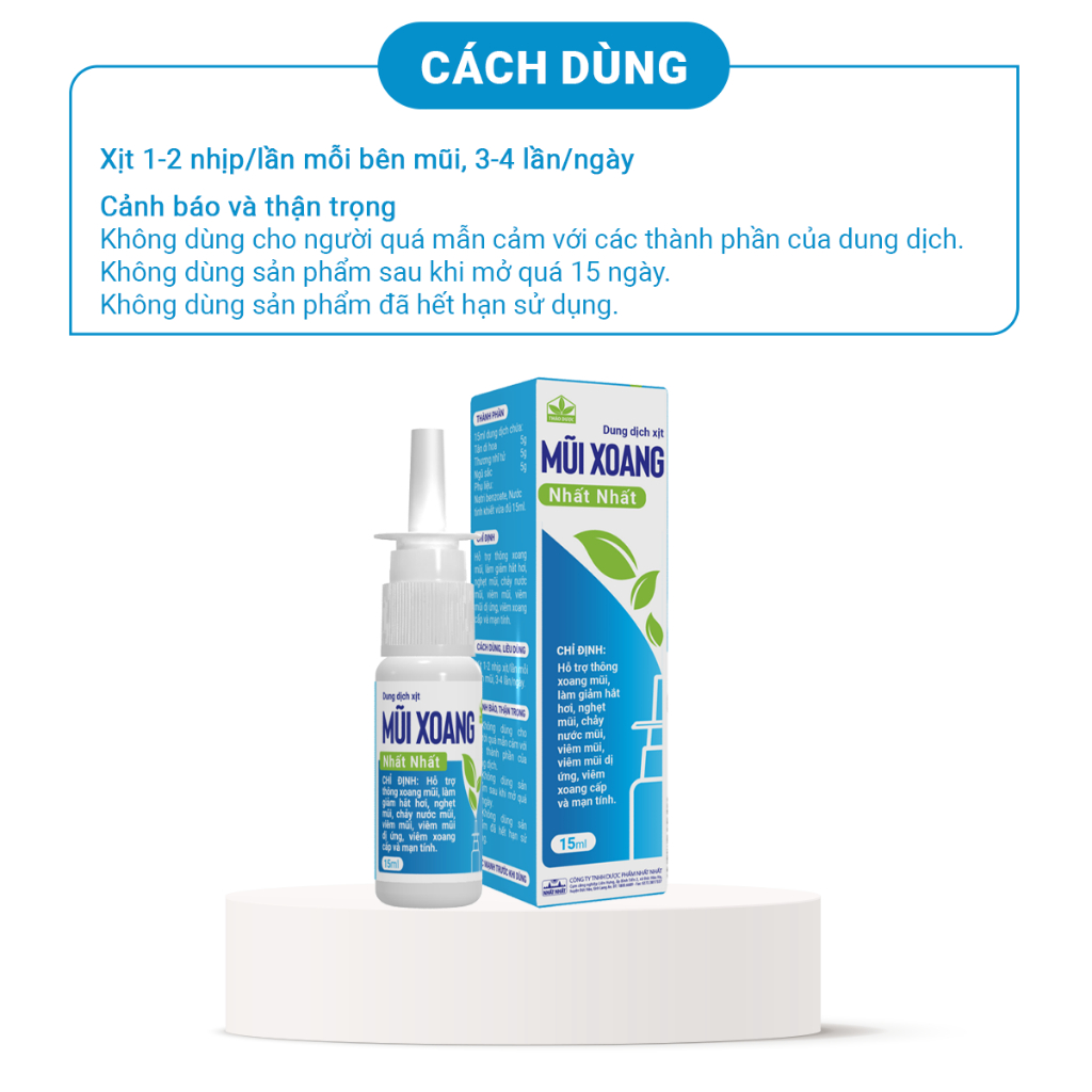 Dung Dịch Xịt Mũi Xoang Nhất Nhất