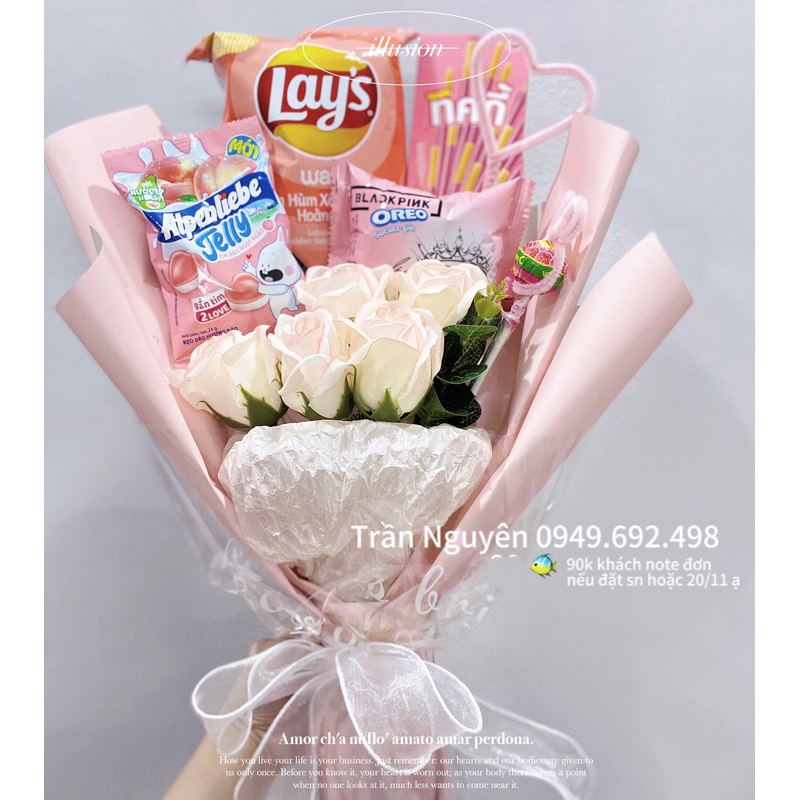 Hoa bánh kẹo tặng lễ 20/10 - Quà 20/10, sinh nhật, 19/11, noel