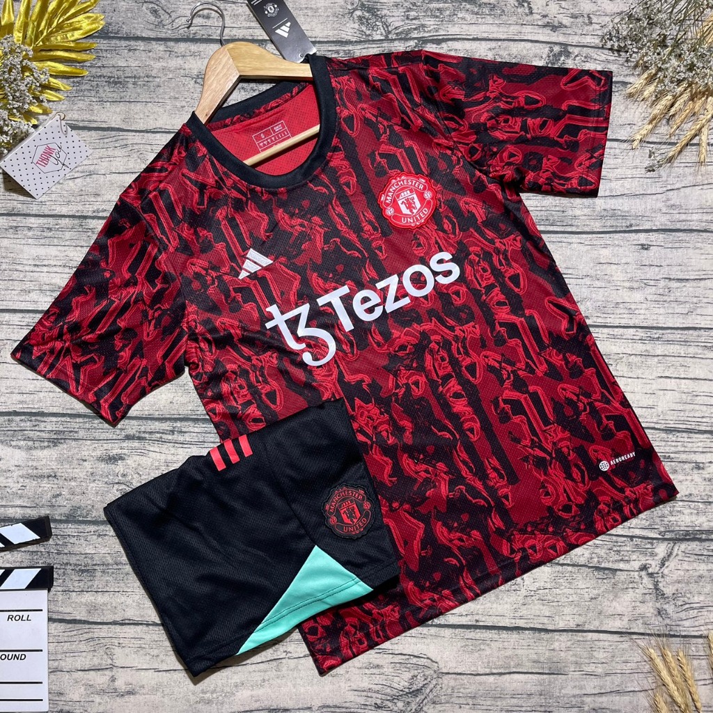 Bộ Quần Áo bóng đá/Quần Áo Đá Banh CLB MU Training 23/24 - Vải Gai Thái Chuẩn Thi Đấu