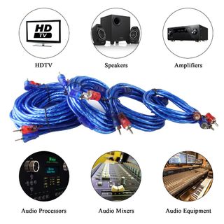 Cặp Dây Jack RCA Hoa Sen ,2 đầu, dài 5met dây âm thanh chống nhiễu cáp tín hiệu audio hifi cao cấp chống đứt gãy dâ