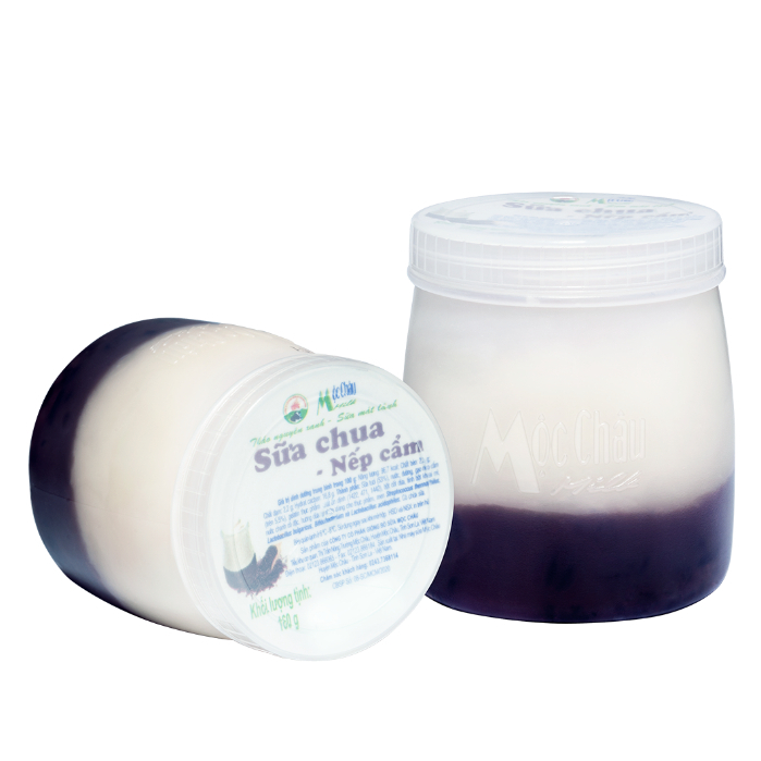 Thùng 12 Hộp  Sữa chua ăn Nếp cẩm Mộc Châu Milk (120g x 12 Hộp)