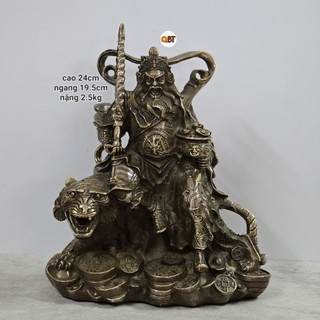 Võ Thần Tài - Triệu Công Minh cao 24cm bằng đồng phong thủy