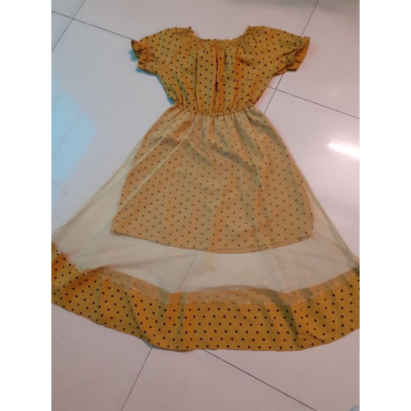 Đầm voan chấm bi nữ
