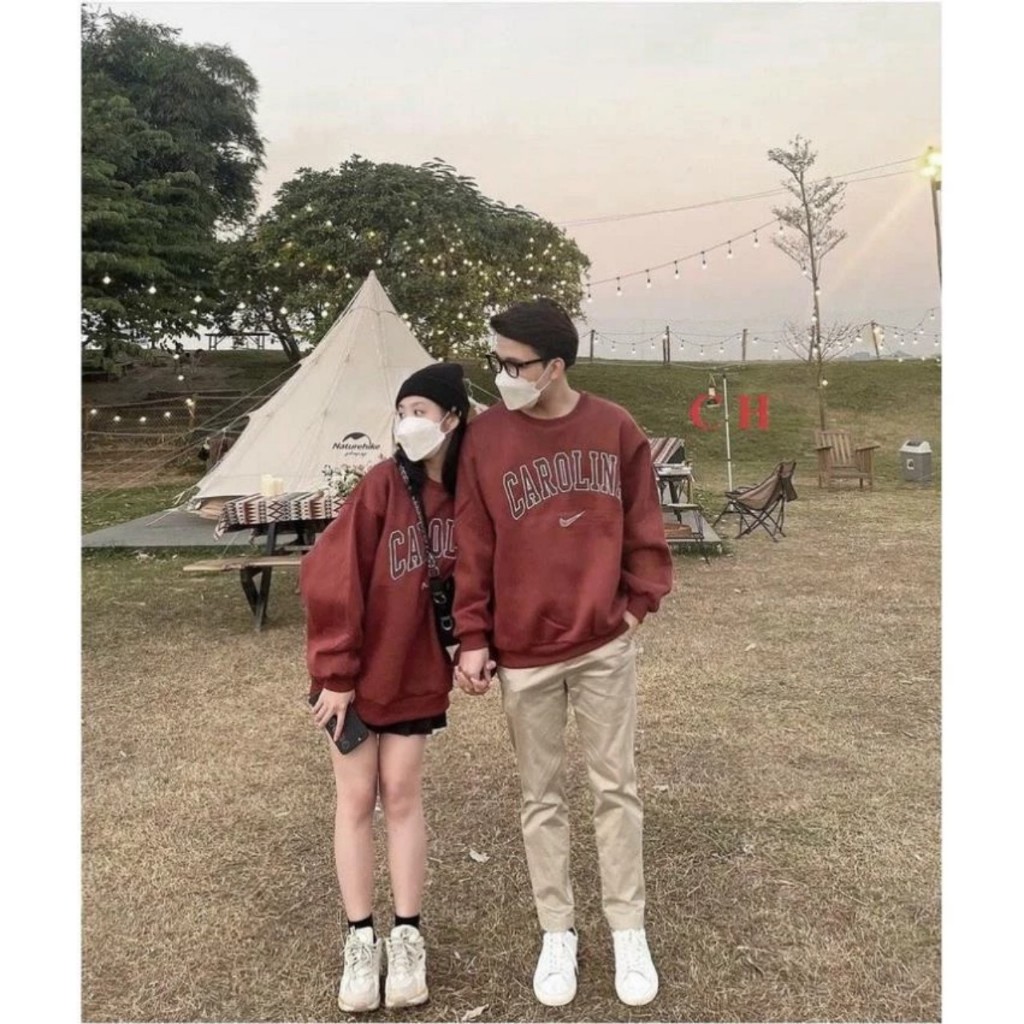 Áo sweater hoodie CAROLIN, áo nỉ cặp đôi nam nữ unisex dáng rộng chất dày mịn ấm áp, áo hoodie