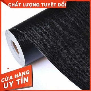 Giấy dán thùng loa [khổ 60cm x dài tùy chọn] - decan dán loa đen vân gỗ