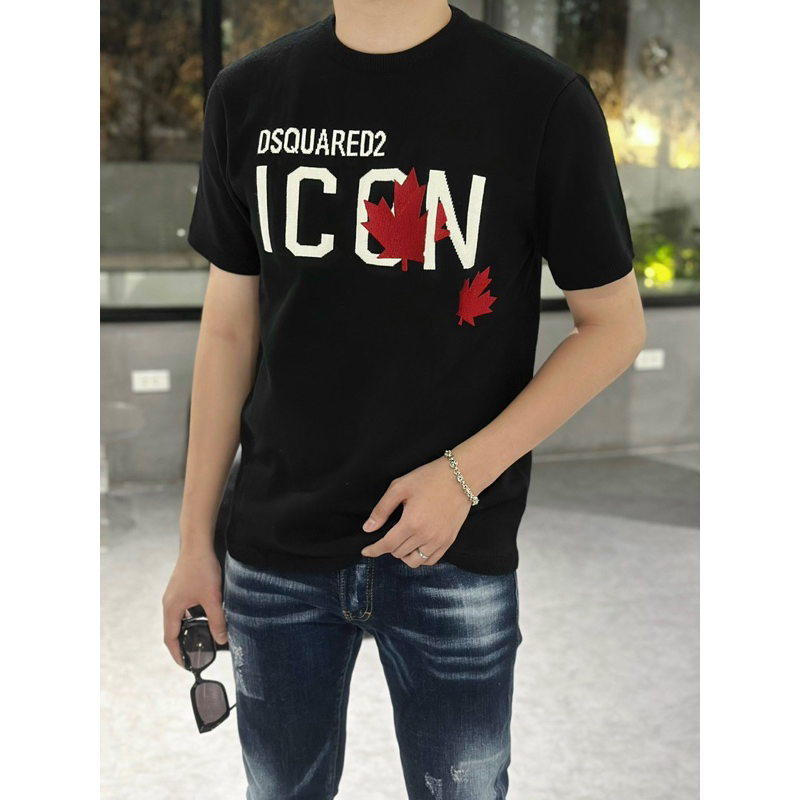 Áo Thun DSQ 063 Nam Siêu Cấp Hai Màu Đen Trắng Chất Liệu Cotton Thời Trang Nam