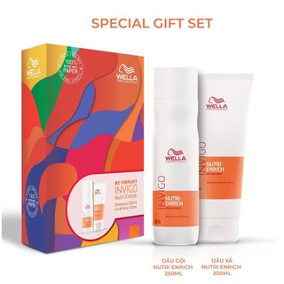 Bộ gội xả Wella Invigo Nutri Enrich Tăng Cường Dưỡng Chất, Phục Hồi Tóc Khô Xơ  (250ml - 200ml)