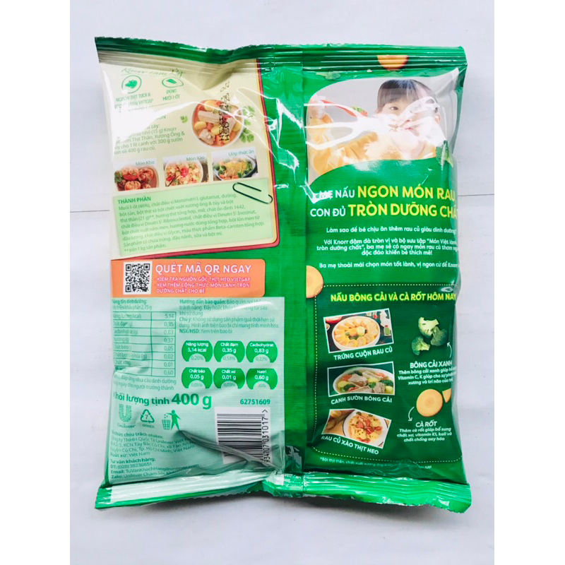 Hạt nêm Knorr thịt thăn, xương ống và tuỷ