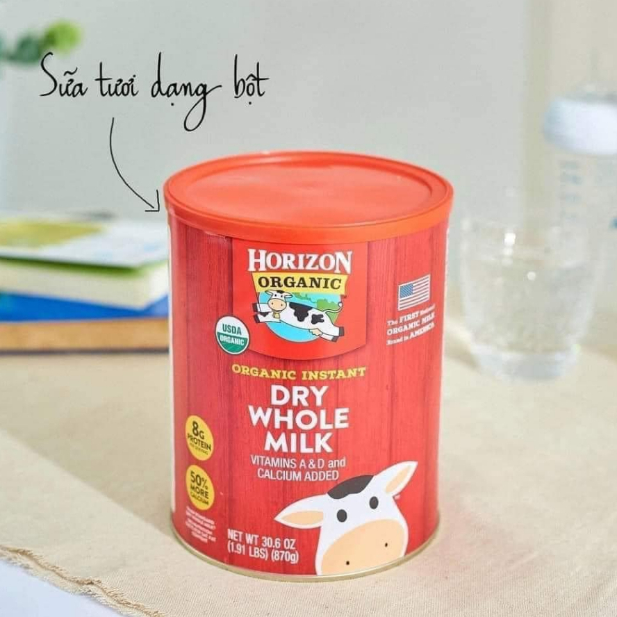 Sữa tươi nguyên kem dạng bột Horizon Organic Dry Whole Milk 870g
