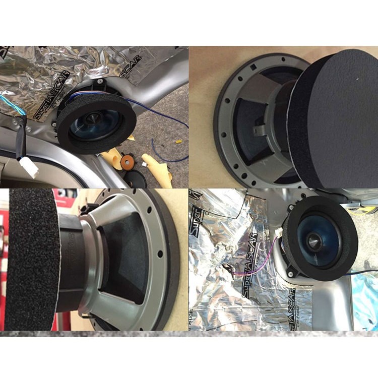 Đệm xốp vành loa 6.5 inch, định hướng âm thanh xe hơi, mút hướng âm loa ô tô, phụ kiện đô loa ô tô, đệm vành loa cá