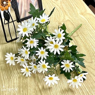 Hoa giả - Hoa cúc họa mi  trang trí phòng, decor bàn làm việc, phong cách đồng nội đẹp tự nhiên lãng mạn LanDecor