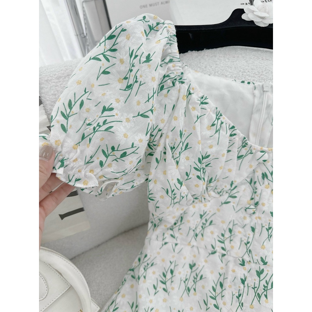 Váy Đầm Hoa Cúc Nhí Maxi Nhẹ Nhàng Cho Nàng Bánh Bèo - Fiona