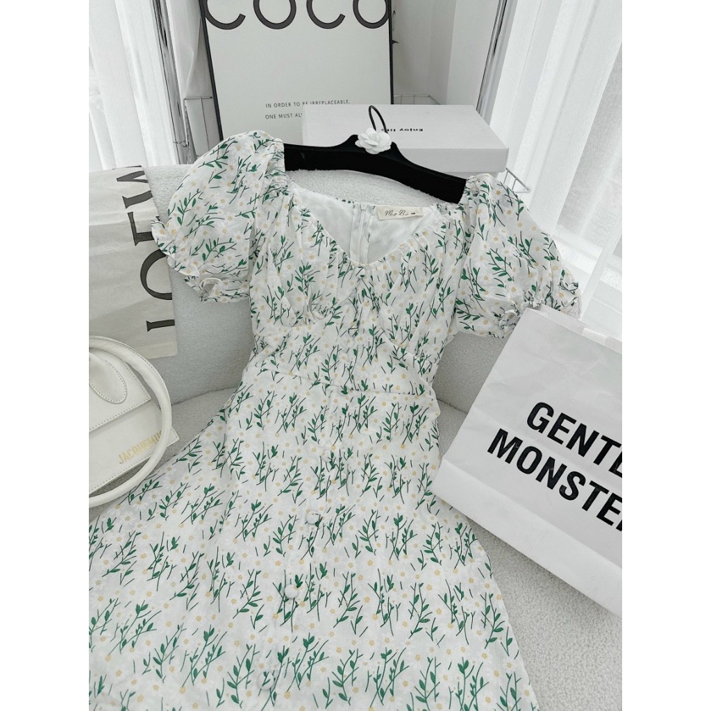 Váy Đầm Hoa Cúc Nhí Maxi Nhẹ Nhàng Cho Nàng Bánh Bèo - Fiona