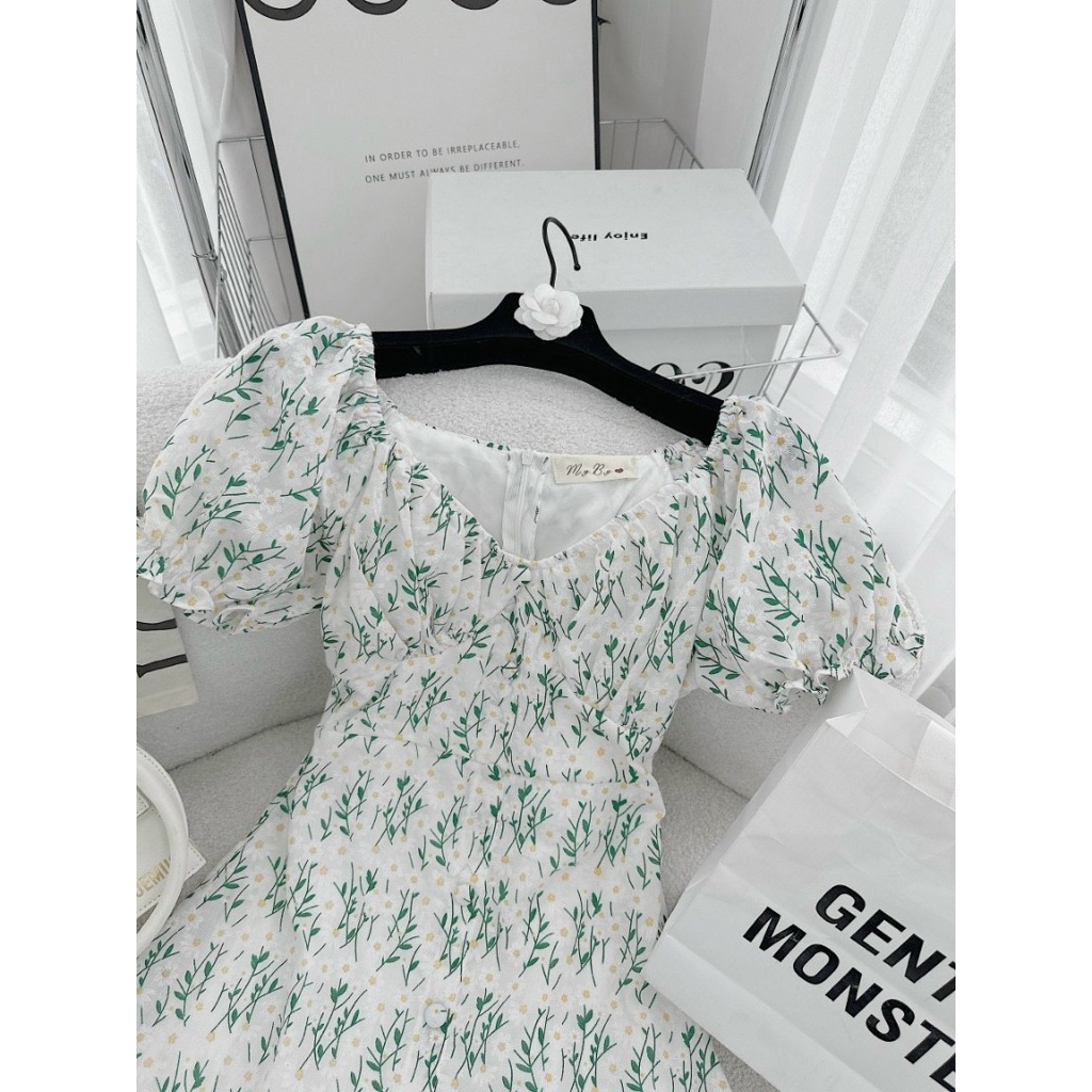 Váy Đầm Hoa Cúc Nhí Maxi Nhẹ Nhàng Cho Nàng Bánh Bèo - Fiona