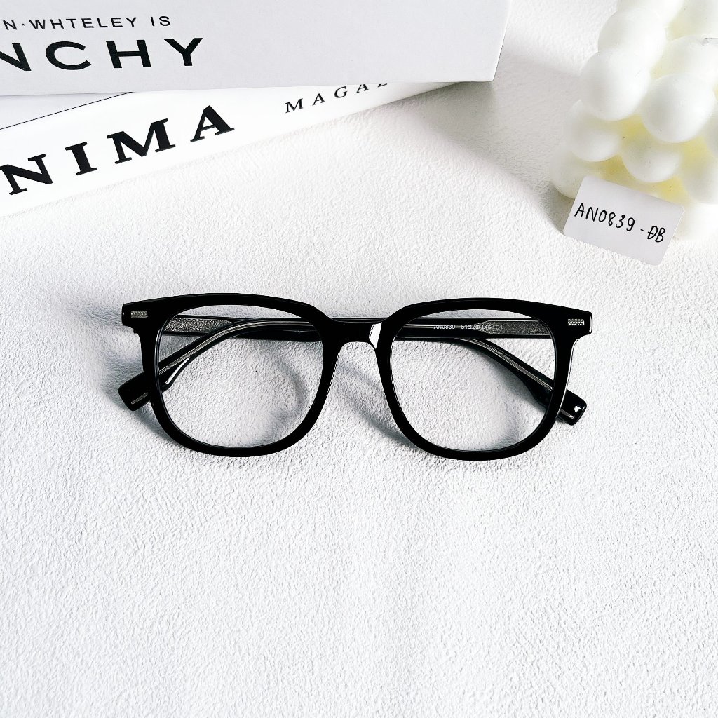 Gọng kính mắt thời trang ANNA nam nữ dáng vuông chất liệu nhựa cứng cao cấp 800NCA012