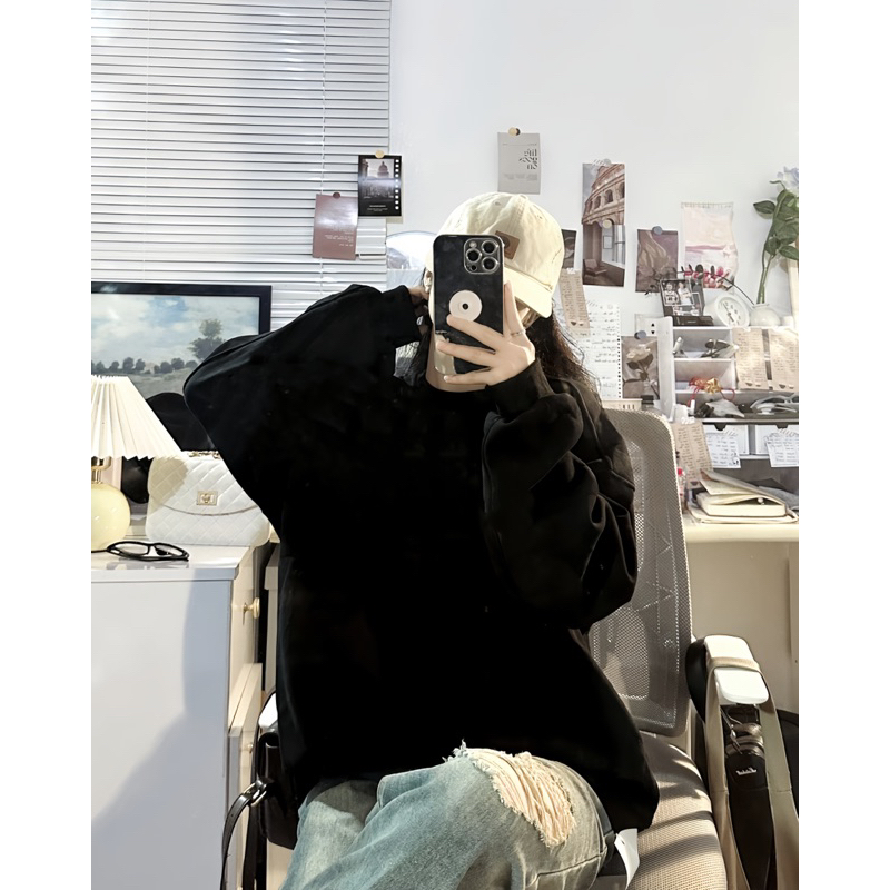 Áo sweater nỉ lot mhung