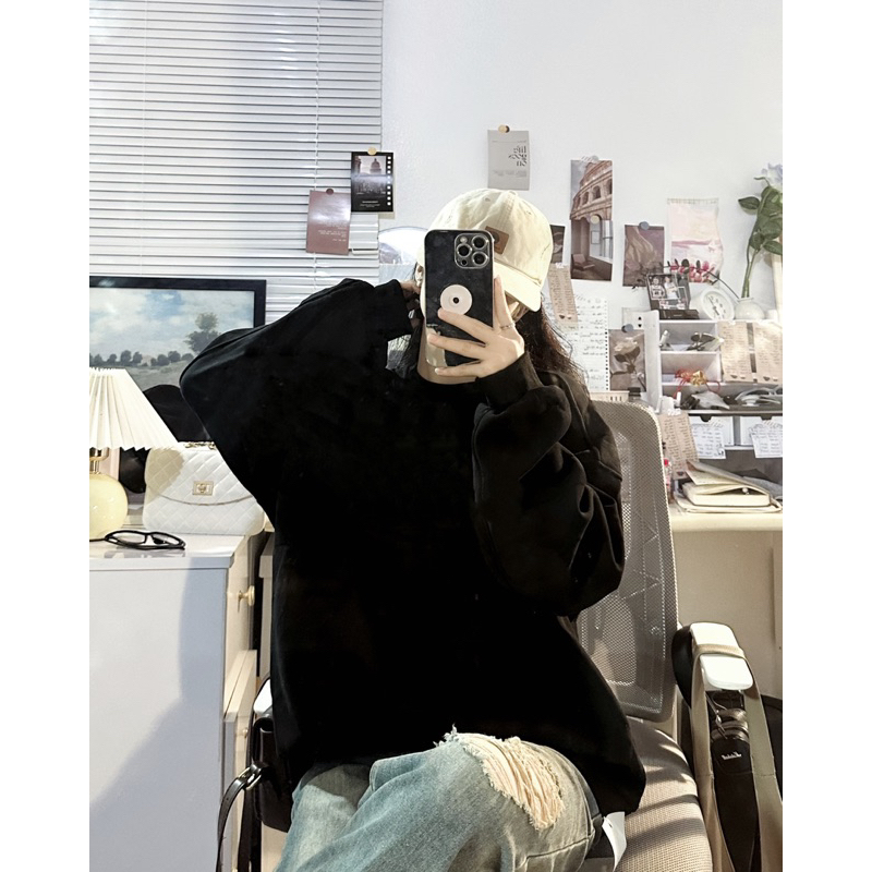 Áo sweater nỉ lot mhung