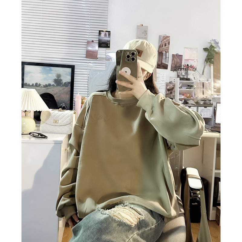 Áo sweater nỉ lot mhung