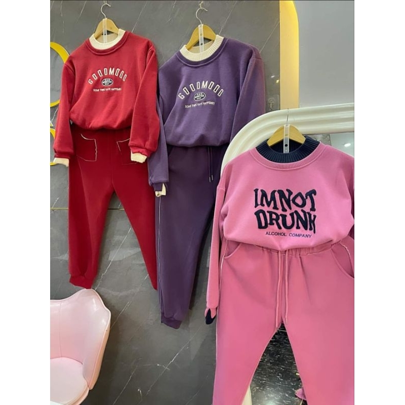 Bộ nỉ thể thao lót bông quảng châu lót lông