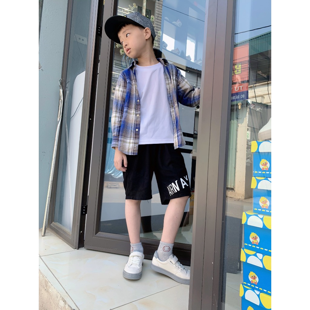 BABAYA Giày Trẻ Em Sneaker Thể Thao Trắng Xám 21015G