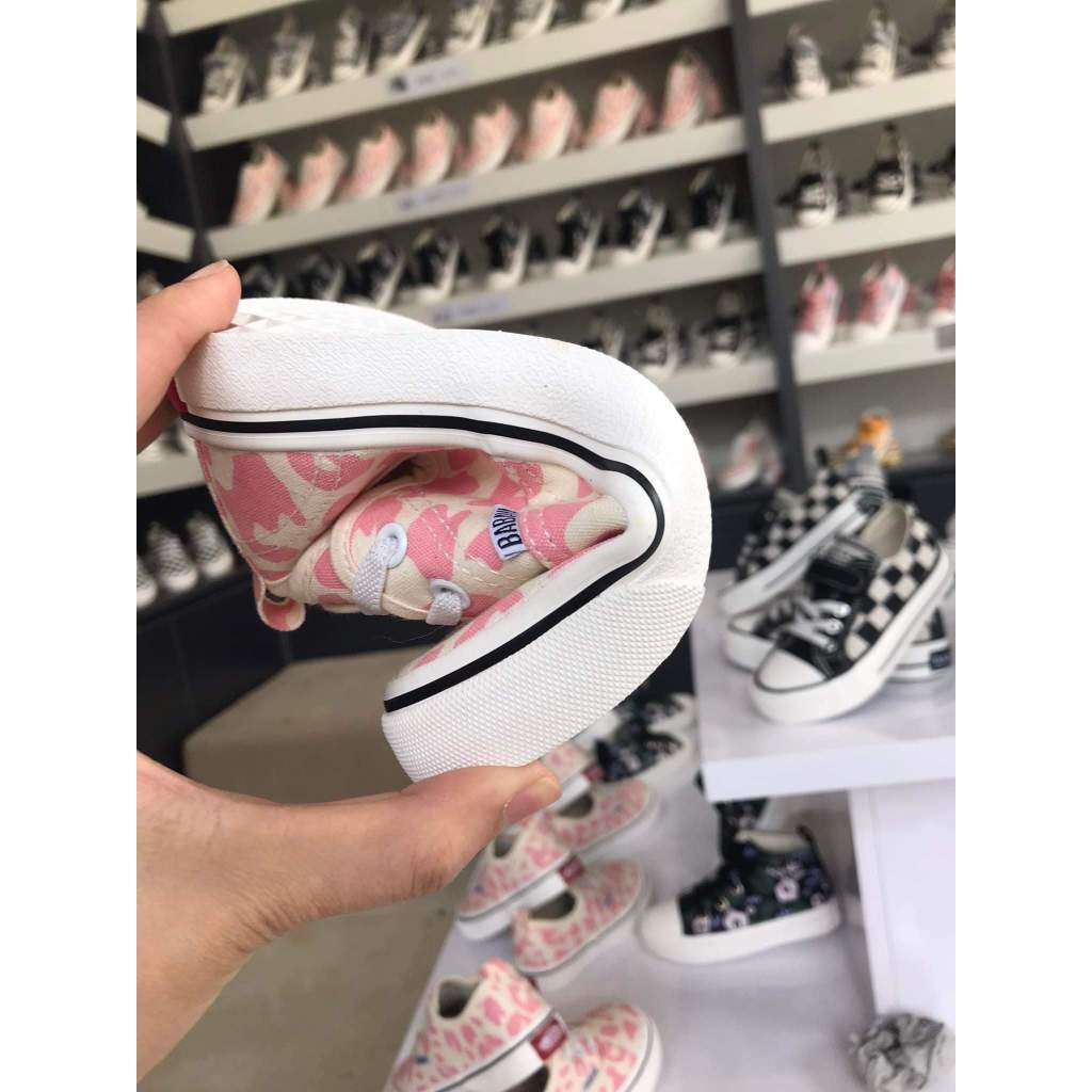 BABAYA Giày Trẻ Em Vải Canvas Báo Hồng 21132