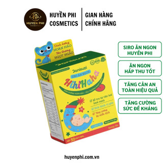 Siro Ăn Ngon Hihihaha Huyên Phi giúp bé ăn ngon tăng sức đề kháng hộp 30 gói
