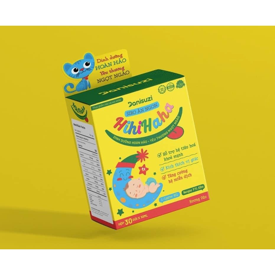 Siro Ăn Ngon Hihihaha Huyên Phi giúp bé ăn ngon tăng sức đề kháng hộp 30 gói