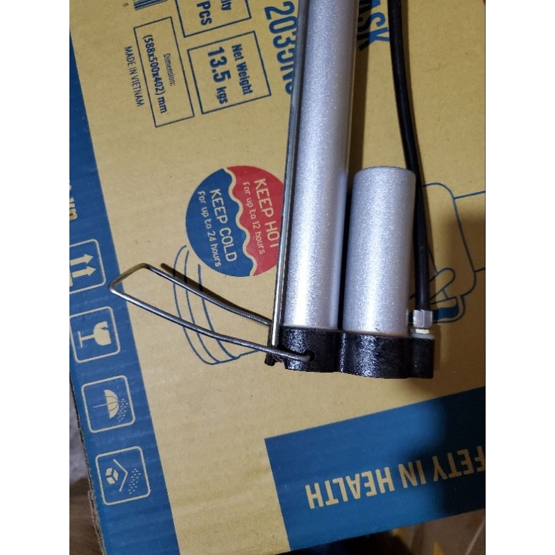 Bơm Tay Xe Đạp  -  Xe Máy Có Bình Hơi Trợ Lực Xám - Hàng Tốt Loại 1 Thân Thép - Siêu Bền