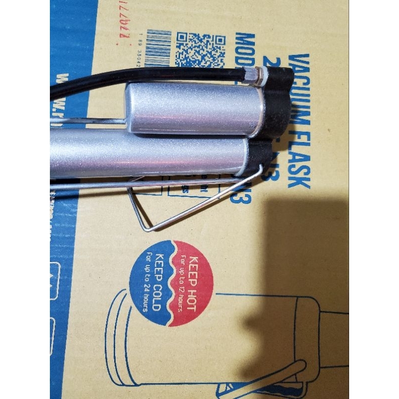 Bơm Tay Xe Đạp  -  Xe Máy Có Bình Hơi Trợ Lực Xám - Hàng Tốt Loại 1 Thân Thép - Siêu Bền